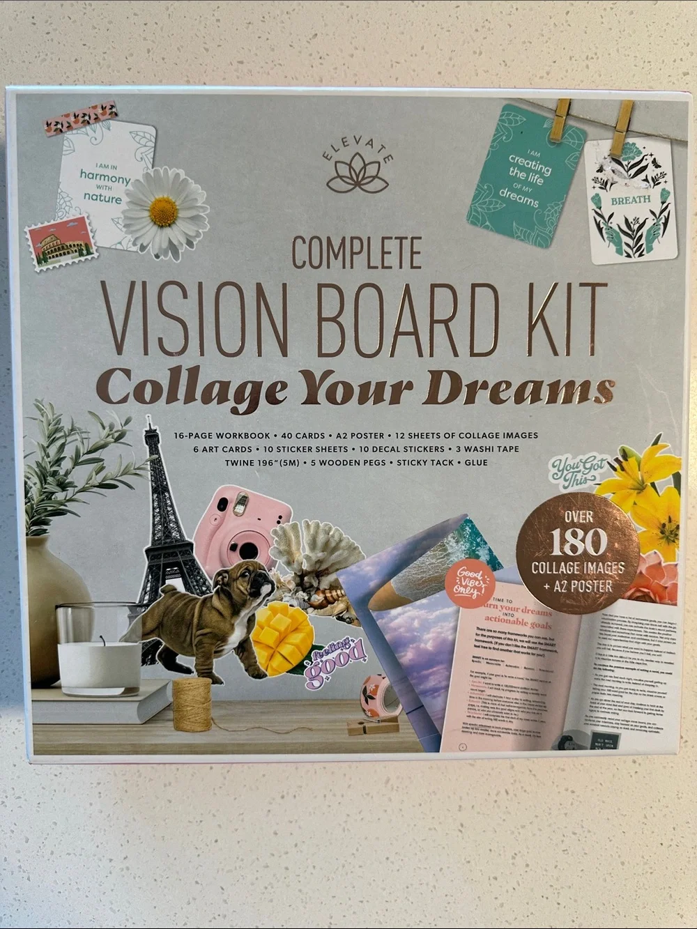 Elevate Complete Vision Board Kit - Neutral Gray